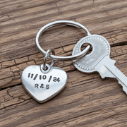 Valentines Day Keychain Anniversary Gift Heart Personalised