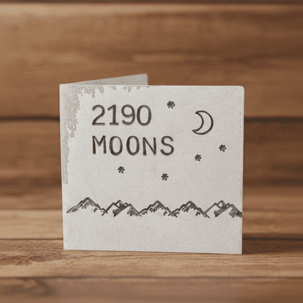6th Anniversary 6 Years 2190 Moons Personalised Anniversary Card