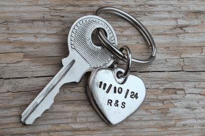 Valentines Day Keychain Anniversary Gift Heart PersonalisedCute Keychain Anniversary Gift Heart Personalised