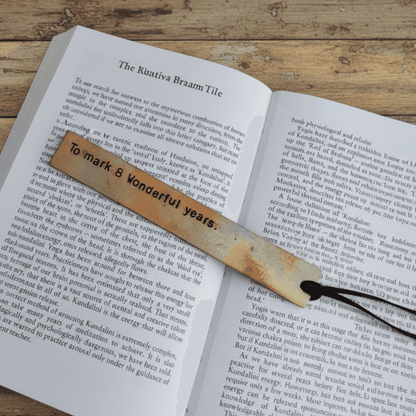 Bronze Bookmark Personalised 8th Wedding Anniversary Gift Hand 8th Anniversary Gift Bronze Bookmark Traditional 8 Years Handmade