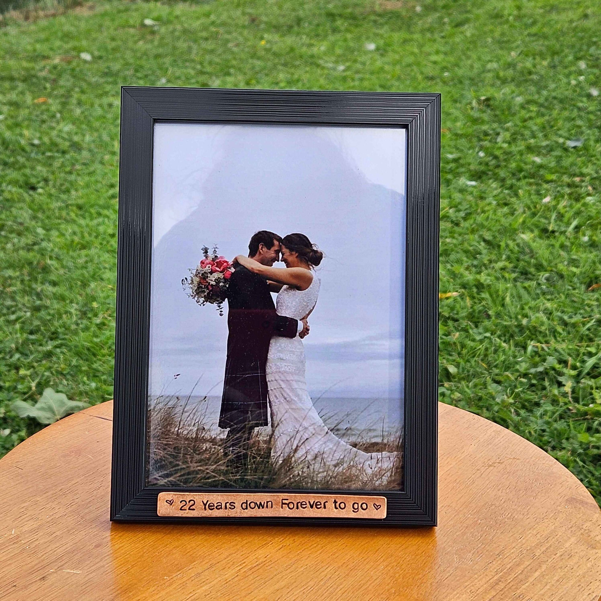 22nd Anniversary gift Frame Gifts 22 Years Down Copper Plaque