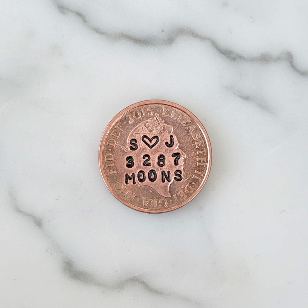 22nd Anniversary 3287 Moons Penny Personalised 22 Years