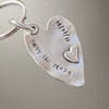 Happy TIN Years Keychain Love Heart Personalised 10th Anniversary Keyring Husband Wife