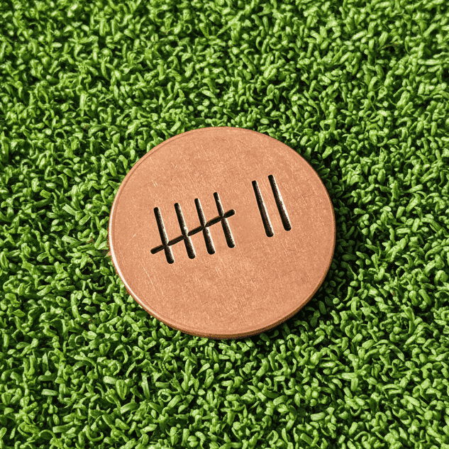 7th Anniversary Copper Golf Ball Marker Gifts Husband Tally Mark