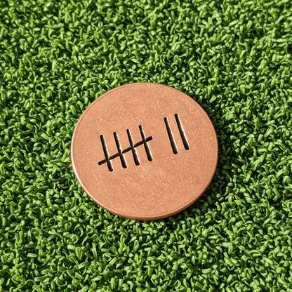 7th Anniversary Copper Golf Ball Marker Gifts Husband Tally Mark