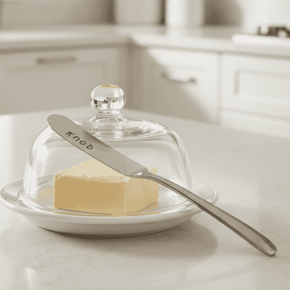 KNOB Knife Hand Stamped Funny Butter Knife Funny Gift Anniversary Valentines Day Cheese Knife