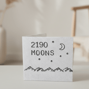 6th Anniversary 6 Years 2190 Moons Personalised Anniversary Card