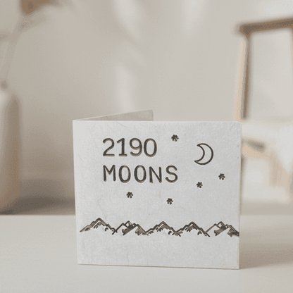 6th Anniversary 6 Years 2190 Moons Personalised Anniversary Card