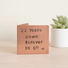22nd Anniversary Gift 22 Years Down Forever To Go Copper Card