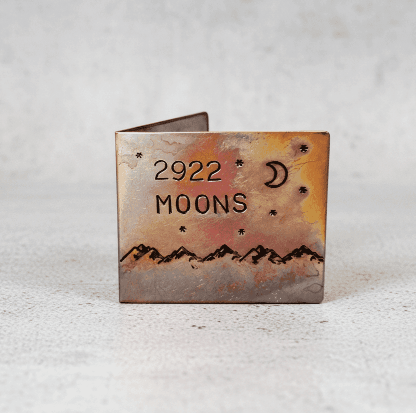 8th Anniversary 8 Years 2922 Moons Bronze Card  I Love You To The Moon And Back