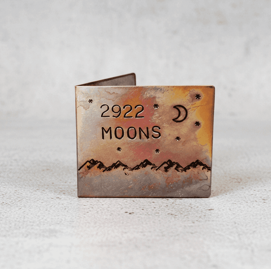 8th Anniversary 8 Years 2922 Moons Bronze Card  I Love You To The Moon And Back
