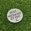 Best MECHANIC By Par Golf Ball Marker Golfing Gift Birthday Christmas Anniversary