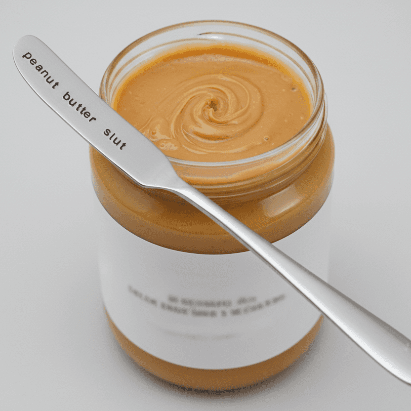 Peanut Butter Slut Hand Stamped Funny Butter Knife Funny Gift