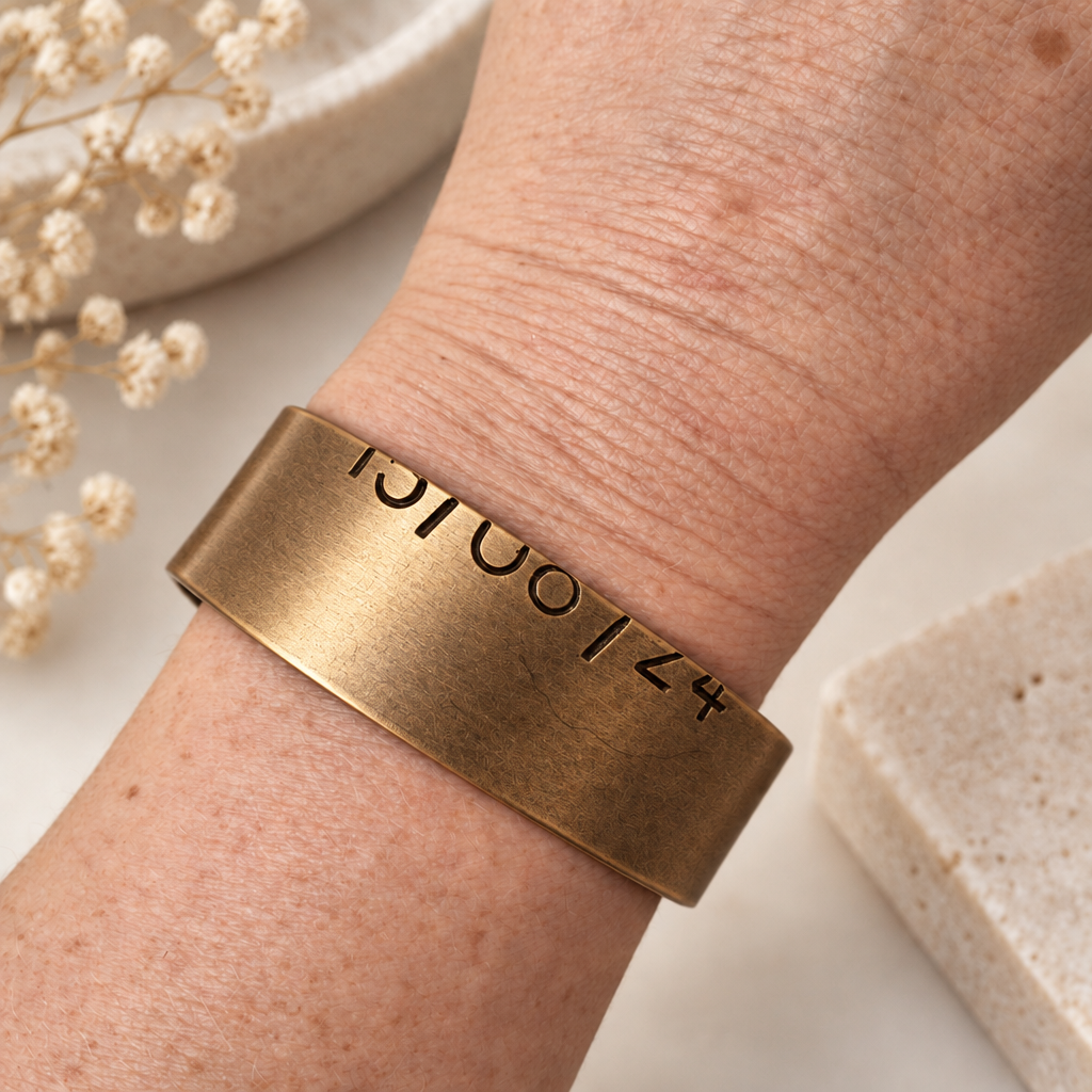 Bronze Bangles Set 2 Personalised Jewellery Bracelet Gift