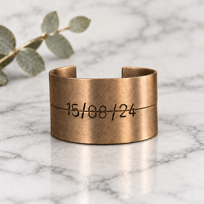Bronze Bangles Set 2 Personalised Jewellery Bracelet Gift