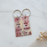 Anniversary Keychain Bronze Personalised Pair Of I Still Do Set