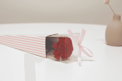  Forever Flower Red Carnation Faux Single 28cm