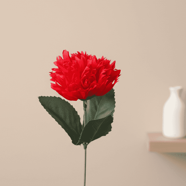 Forever Flower Red Carnation Faux Single 28cm