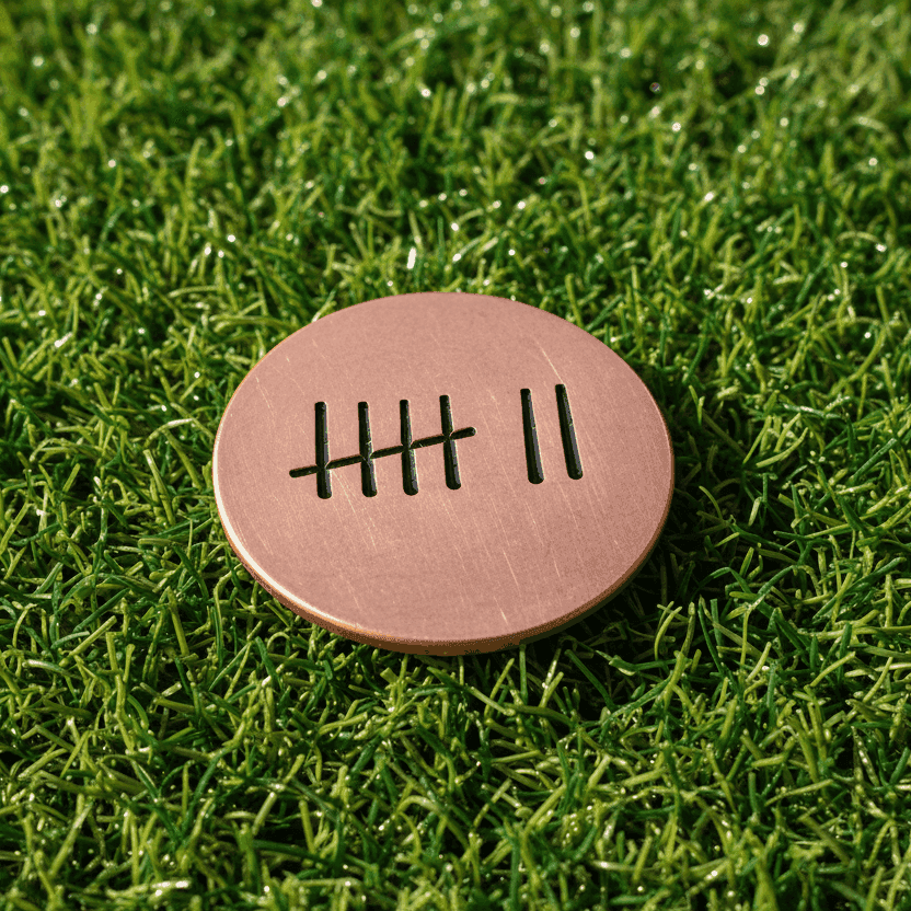 7th Anniversary Copper Golf Ball Marker Gifts Husband Tally Mark