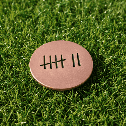 7th Anniversary Copper Golf Ball Marker Gifts Husband Tally Mark
