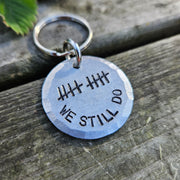 We Still Do 10th Wedding Anniversary Gifts Personalised Aluminium Tally Keychain