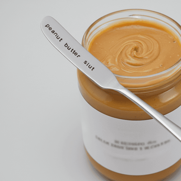 Peanut Butter Slut Hand Stamped Funny Butter Knife Funny Gift