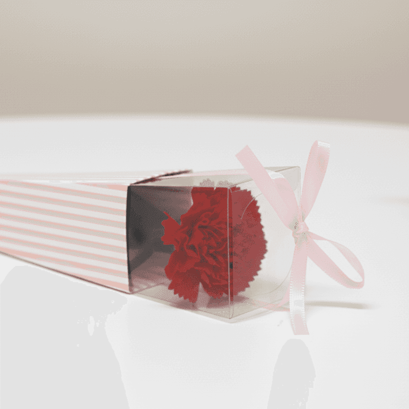  Forever Flower Red Carnation Faux Single 28cm
