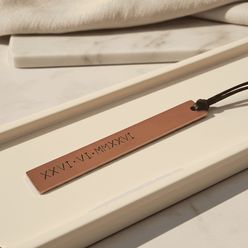 Copper BookmarkRoman Numerals Gift