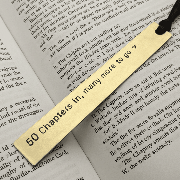 50th Anniversary Bookmark 50 Years BRASS Chapters Gift