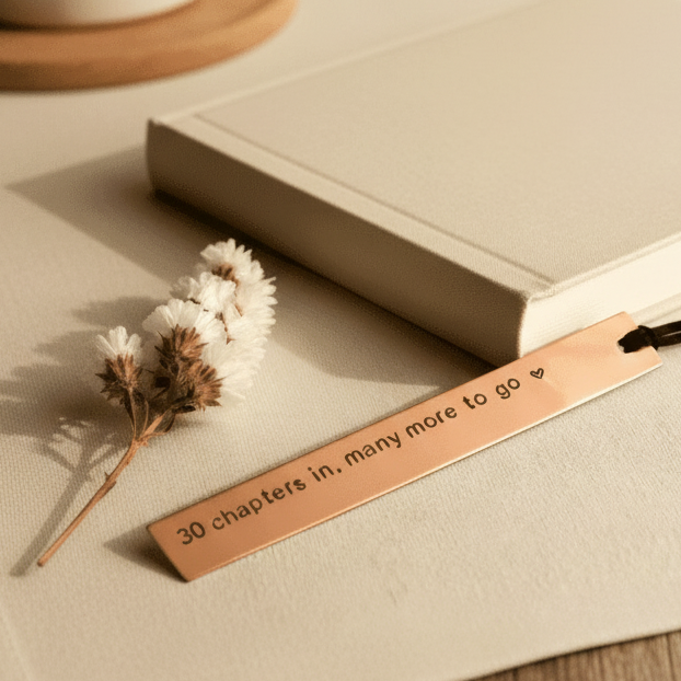 30th Anniversary Bookmark 30 Chapters In Bronze Gift Personalised