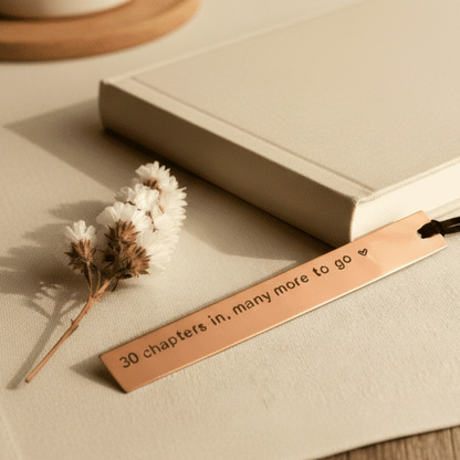 30th Anniversary Bookmark 30 Chapters In Bronze Gift Personalised