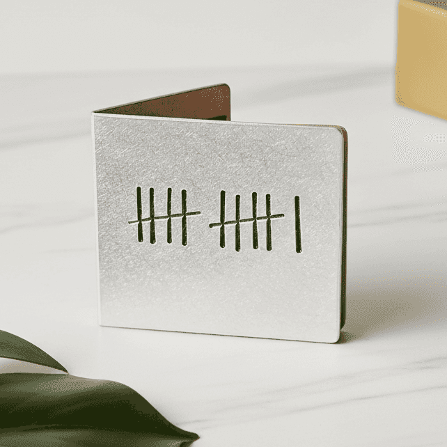 11th Anniversary 11 Years Tally Mark Personalised Card