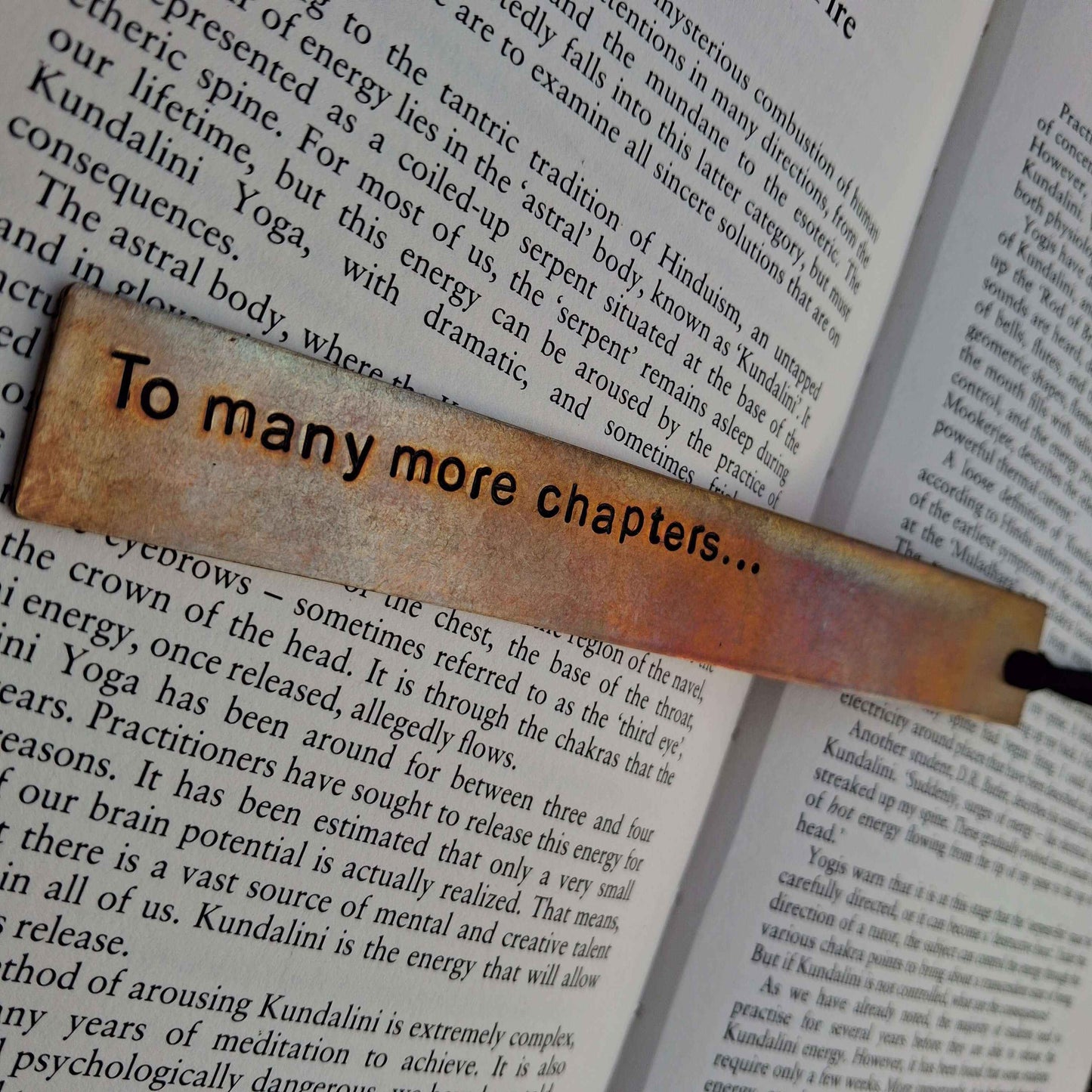 Bronze Bookmark To Many More Chapters Personalised Gift Hand Stamped
