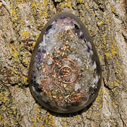 Wall Hanging Orgonite Egg Ovo Shield 5g Cloudbuster EMF Amethyst Selenite Shungite