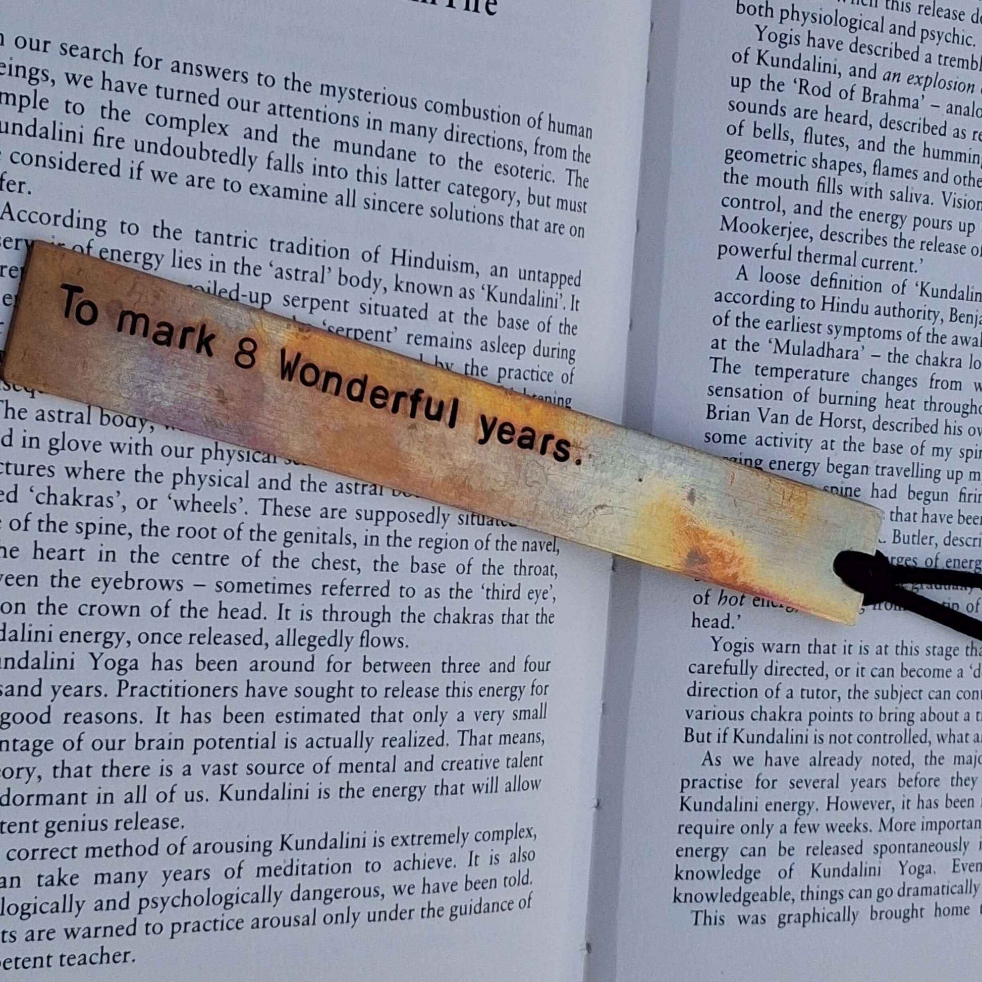 Bronze Bookmark Personalised 8th Wedding Anniversary Gift 8th Anniversary Gift Bronze Bookmark Stamped Traditional 8 Years Handmade