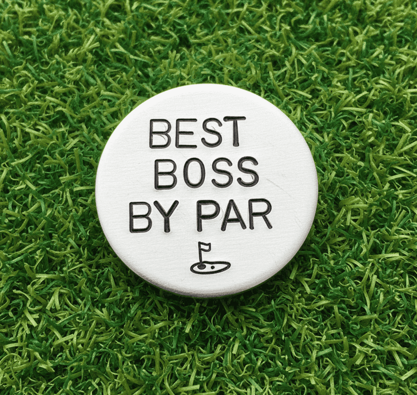 Best BOSS By Par Golf Ball Marker Golfing Gift Christmas Birthday Manager Retirement