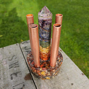 Chakra Cloudbuster 5 Pipe Chembuster Orgonite Orgone Generator