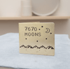 21st Anniversary Gift 7670 Moons 21 Years Personalised Brass Card