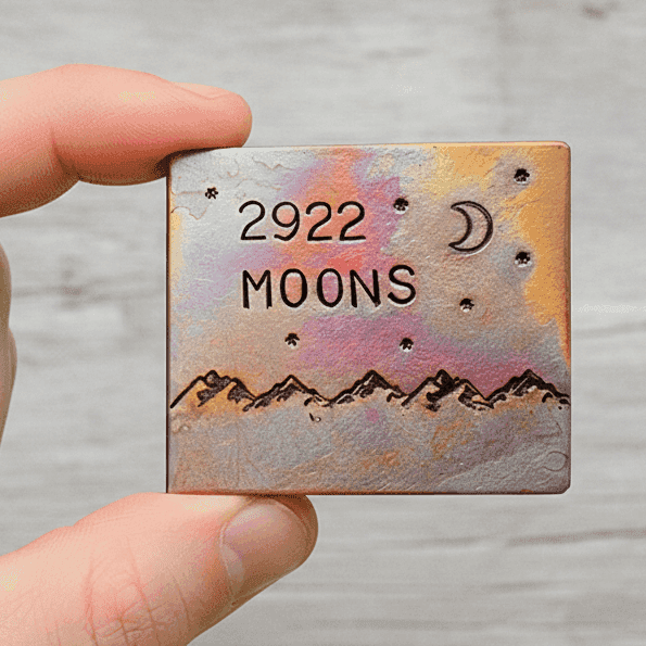 8th Anniversary 8 Years 2922 Moons Bronze Card  I Love You To The Moon And Back