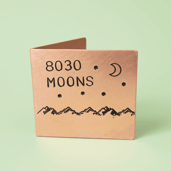 22nd Anniversary Gift 8030 Moons 22 Years Copper Card