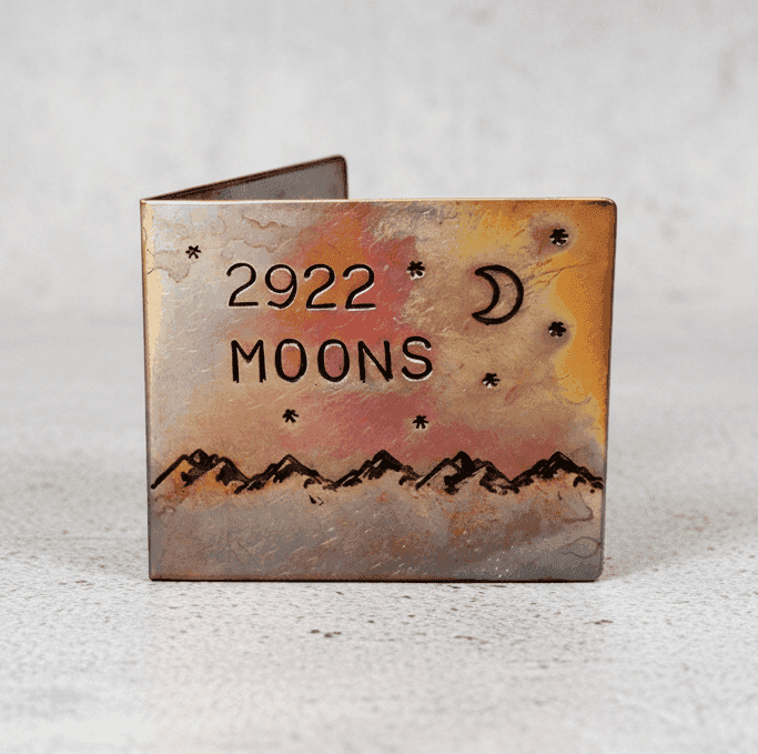 8th Anniversary 8 Years 2922 Moons Bronze Card  I Love You To The Moon And Back