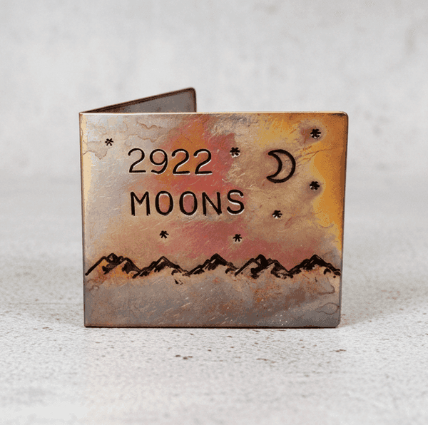 8th Anniversary 8 Years 2922 Moons Bronze Card  I Love You To The Moon And Back