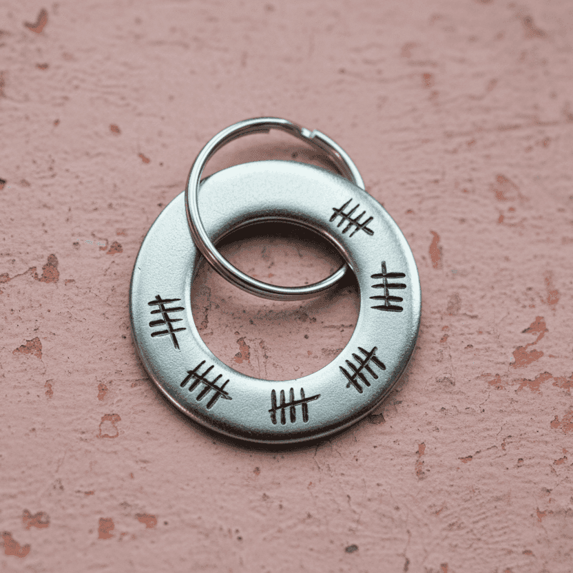30th Anniversary Gift Personalised Keyring Husband Wife Keychain