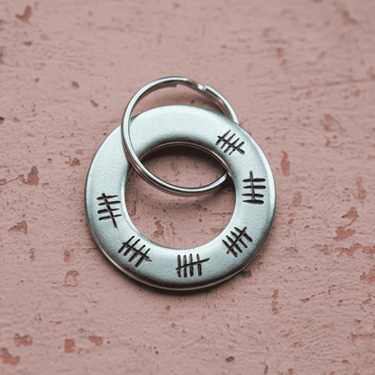 30th Anniversary Gift Personalised Keyring Husband Wife Keychain