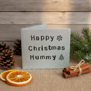 Personalised Christmas Card Cute Metal Xmas Card Happy Christmas Mummy Mum