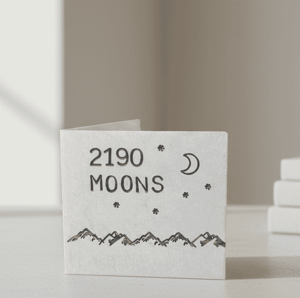 6th Anniversary 6 Years 2190 Moons Personalised Anniversary Card