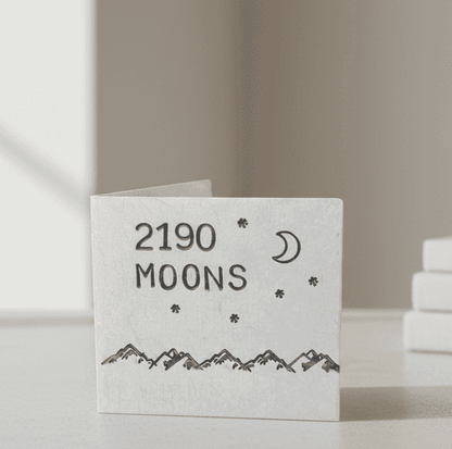 6th Anniversary 6 Years 2190 Moons Personalised Anniversary Card