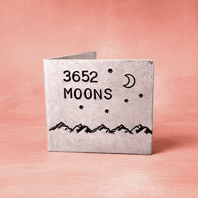 10th Anniversary 3652 Moons 10 Years Personalised Card