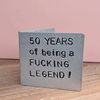 50th Birthday Card Metal Funny Gifts For Him Her Legend