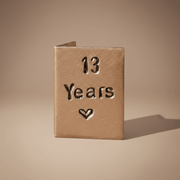13 Years Hand Stamped Copper Anniversary Card 13th Anniversary Gifts
